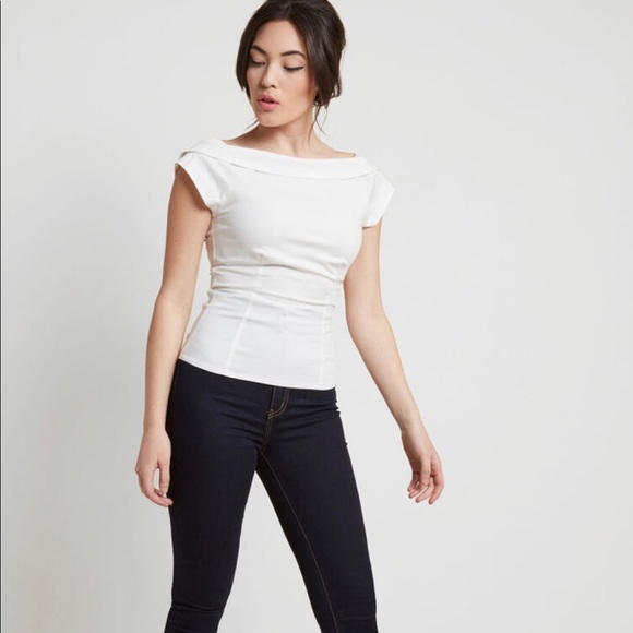 NWT Collectif x ModCloth Let’s Get Groovin’ Crop Top - Picture 3 of 7